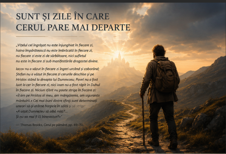 SUNT ȘI ZILE ÎN CARE CERUL PARE MAI DEPARTE